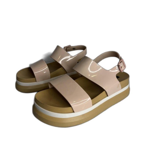 Melissa Shoes - Melissa Sandals Womens Size 10 Blush Pink Platform Flatform Jelly PVC Slingback